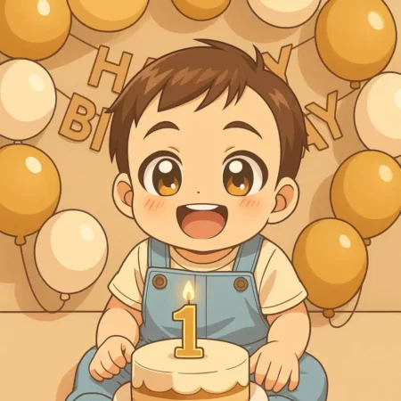 Baby’s first birthday transformed with Anime Style