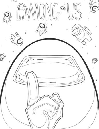 Among Us impostor scene with crewmates in space