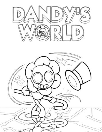 Dandy character from Dandys World with cane and hat