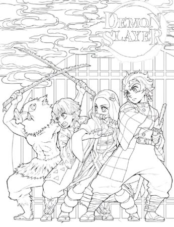 Demon Slayer anime team preparing to fight demons