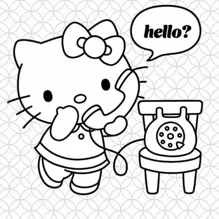 Hello Kitty Coloring Page