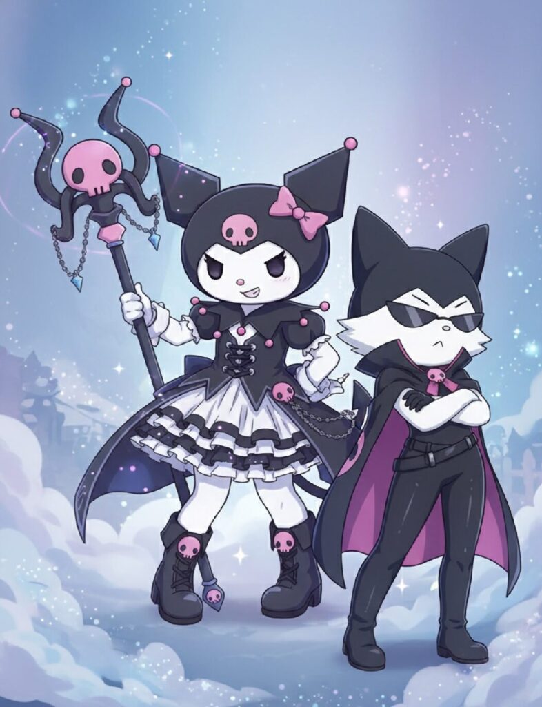 Kuromi and Konmi Clever Hearts and Cool Minds
