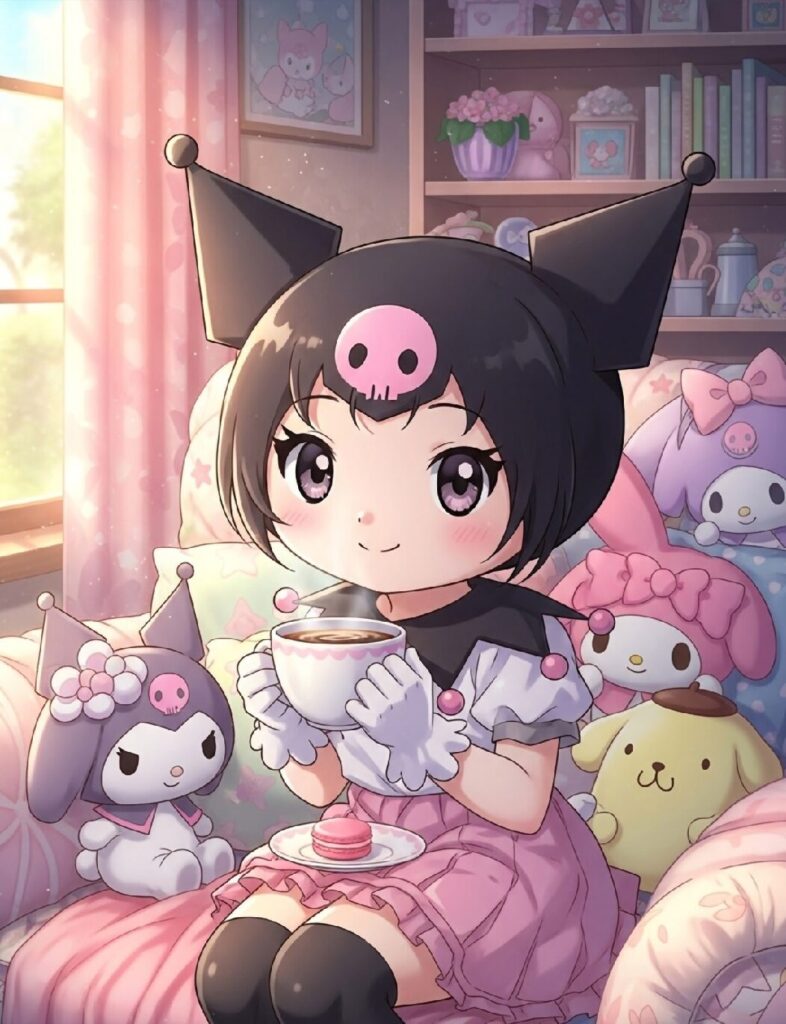 Kuromi’s Morning Filled with Sass and Sweetness