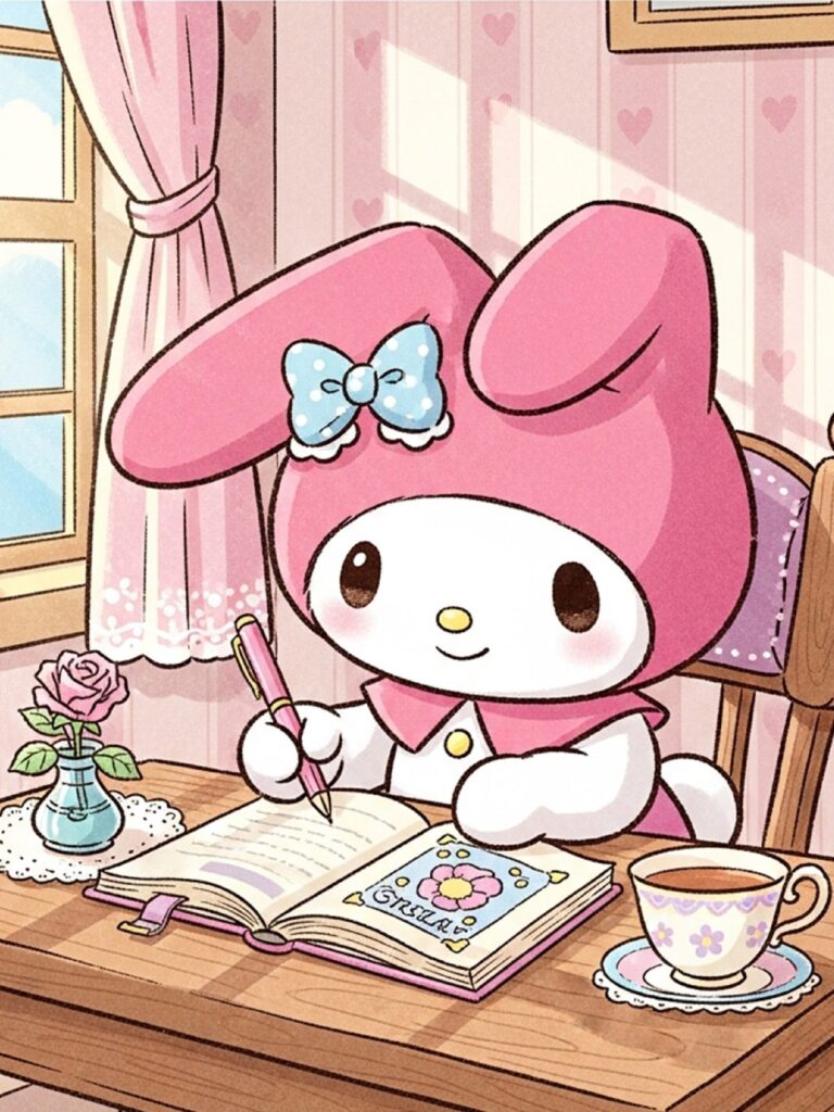 My Melody writing in her diary