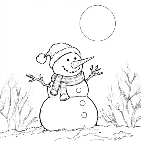 Snowman Coloring Page