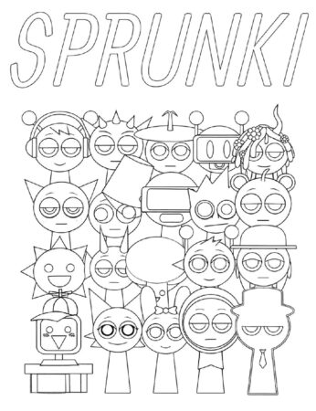 Sprunki characters lineup with unique designs